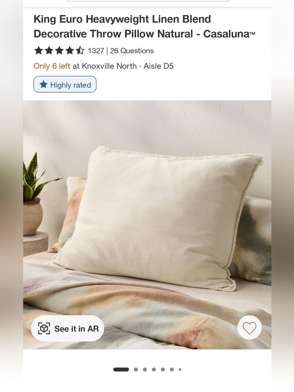 Casaluna Cream Decorative Throw Pillow